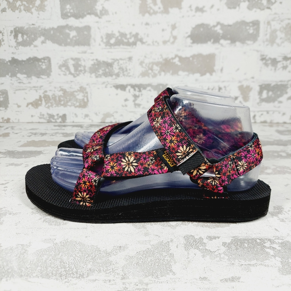 NEW Teva CA Red-Orange-Pink Original Universal Wildflower Summer Sandals V466